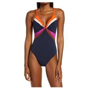 NEW Robin Piccone Billie Twist Front One-Piece Swim